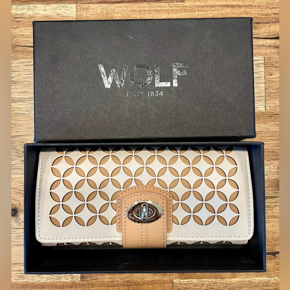 WOLF Travel Jewelry Organizer Roll Laser Cut